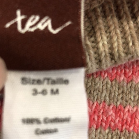 𝅺tea knit set pink and tan. 100% cotton - Picture 4 of 4